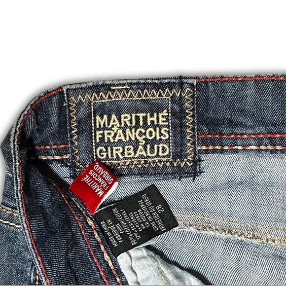 Marithe Francois Girbaud Denim Jeans Womens Size 28 Straight Leg Dark Wash Cotto - Picture 5 of 5